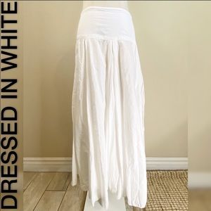 Dressed in White Boho Maxi Skirt (L)